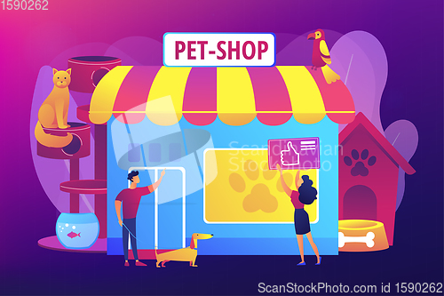 Image of Animals shop concept vector illustration