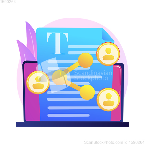 Image of Shared document vector concept metaphor