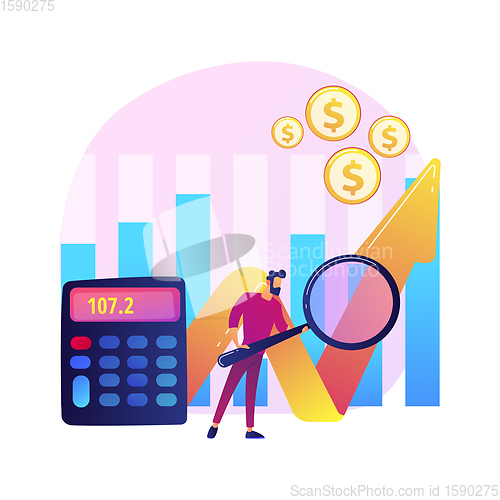 Image of Stock market research vector concept metaphor