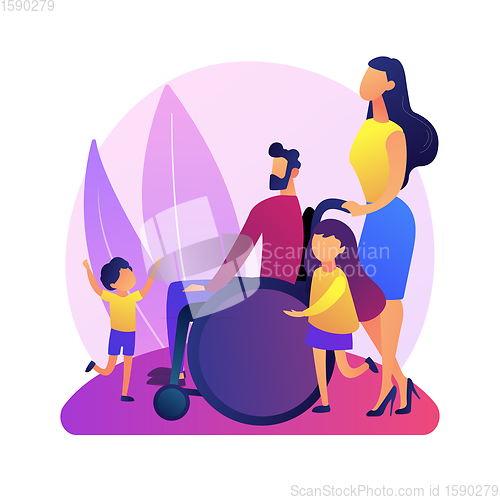 Image of Family care and support vector concept metaphor