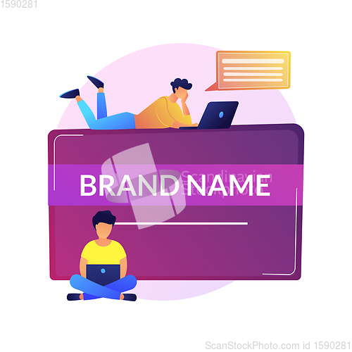 Image of Brand name innovation vector concept metaphor