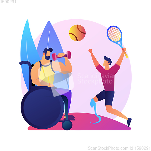 Image of Disabled sports vector concept metaphor