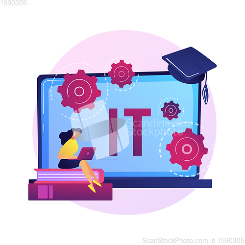 Image of Information technology courses vector concept metaphor