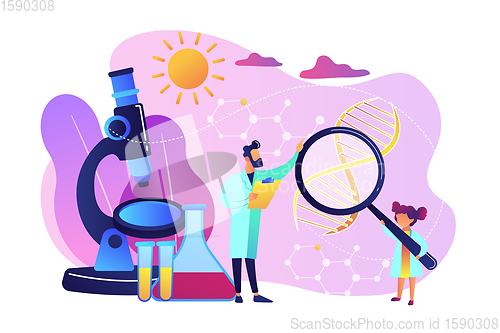 Image of Science camp concept vector illustration.