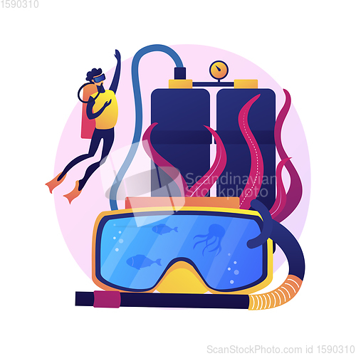 Image of Diving school vector concept metaphor