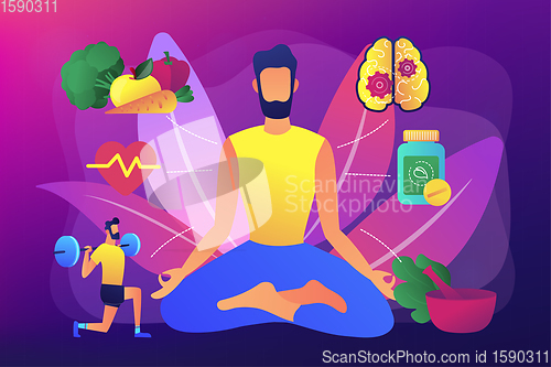 Image of Holistic medicine concept vector illustration