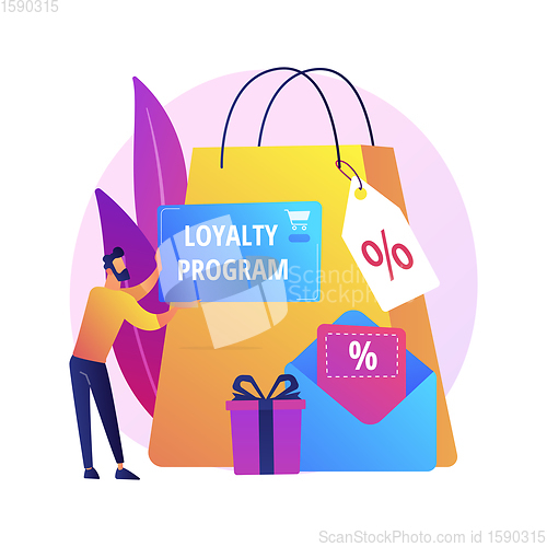 Image of Shopping discounts vector concept metaphor