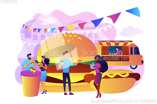 Image of Street food concept vector illustration.