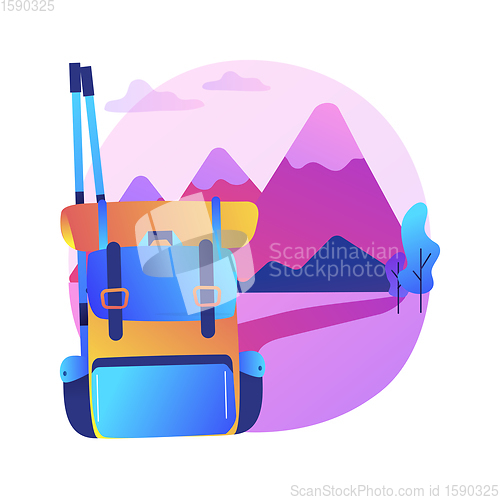 Image of Summer hiking vector concept metaphor