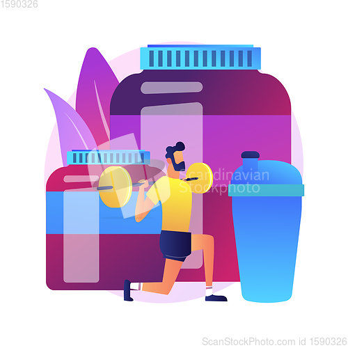 Image of Sport nutrition vector concept metaphor