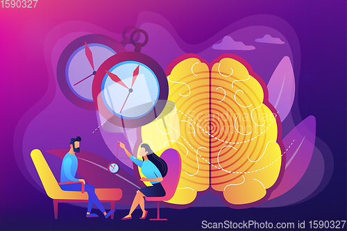 Image of Hypnosis practice concept vector illustration
