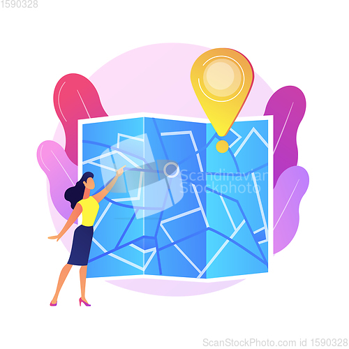 Image of Journey route planning vector concept metaphor