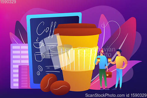 Image of Take away coffee concept vector illustration.