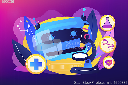 Image of AI use in healthcare concept vector illustration