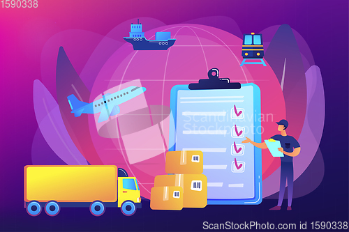 Image of Customs clearance concept vector illustration