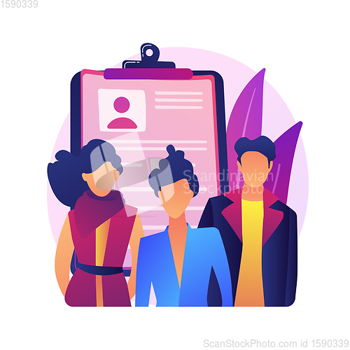 Image of Company staff, coworkers team vector concept metaphor.