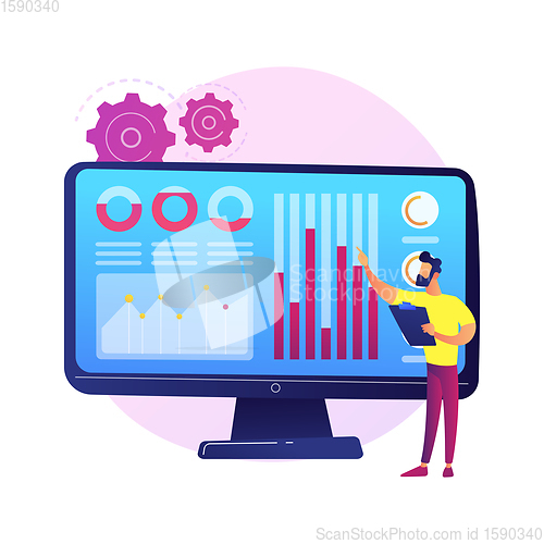 Image of Social media dashboard vector concept metaphor