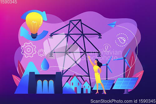Image of Sustainable energy concept vector illustration.