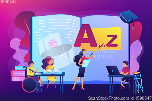 Image of Inclusive education concept vector illustration