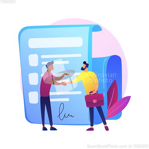 Image of Signing contract vector concept metaphor