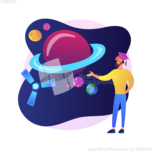 Image of VR space exploration vector concept metaphor