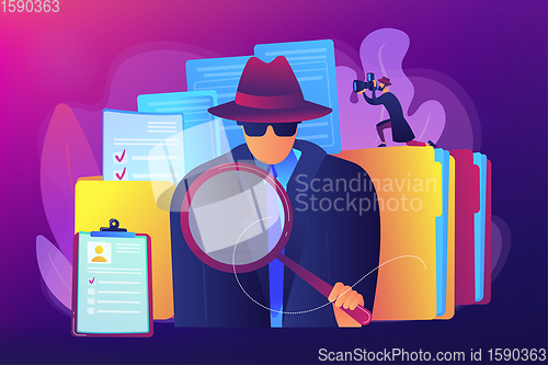 Image of Private investigation concept vector illustration