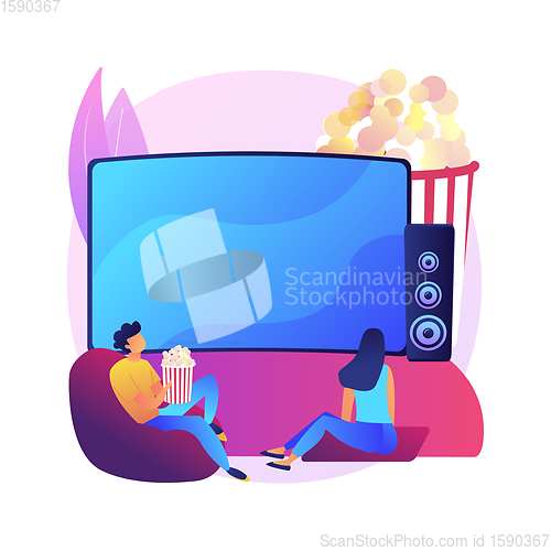 Image of Open air cinema vector concept metaphor