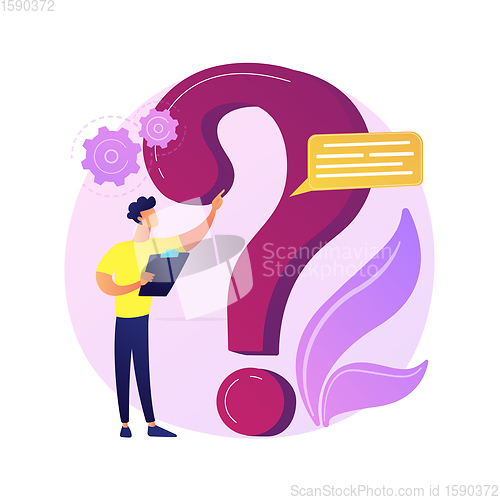 Image of Website FAQ section vector concept metaphor