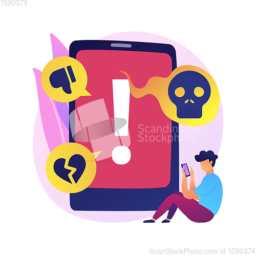 Image of Cyberbullying vector concept metaphor