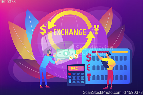 Image of Currency exchange concept vector illustration