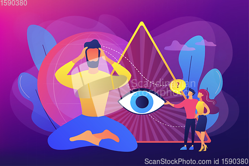 Image of Clairvoyance ability concept vector illustration