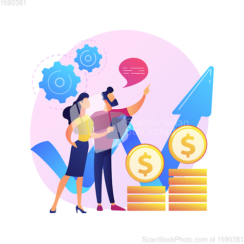 Image of Financial analytics vector concept metaphor