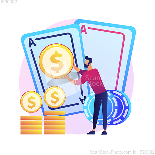 Image of Gambling winnings vector concept metaphor.