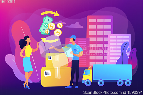 Image of Express delivery service flat vector illustration