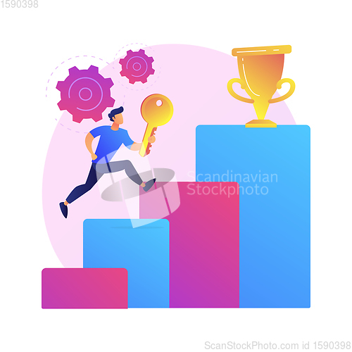 Image of Key to success vector concept metaphor