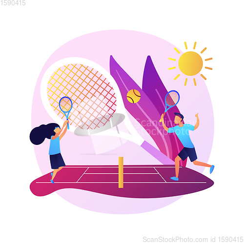 Image of Tennis camp vector concept metaphor