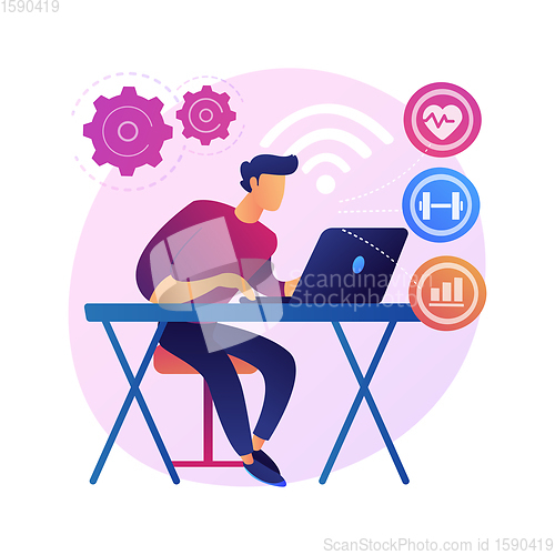 Image of Health monitoring system vector concept metaphor