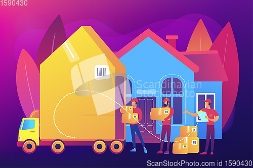 Image of Moving house services concept vector illustration.