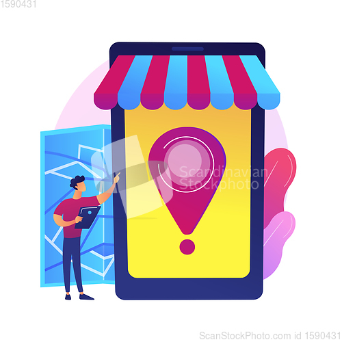 Image of Mobile shopping vector concept metaphor