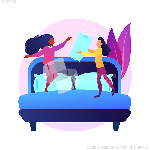Image of Pajama party vector concept metaphor