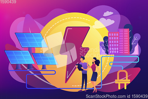 Image of Solar energy concept vector illustration.