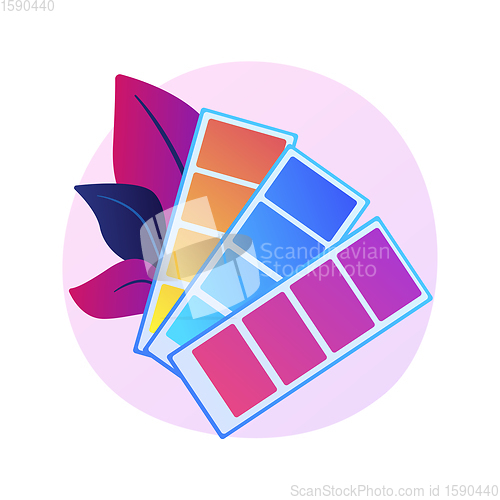 Image of Colors swatches palette vector concept metaphor.
