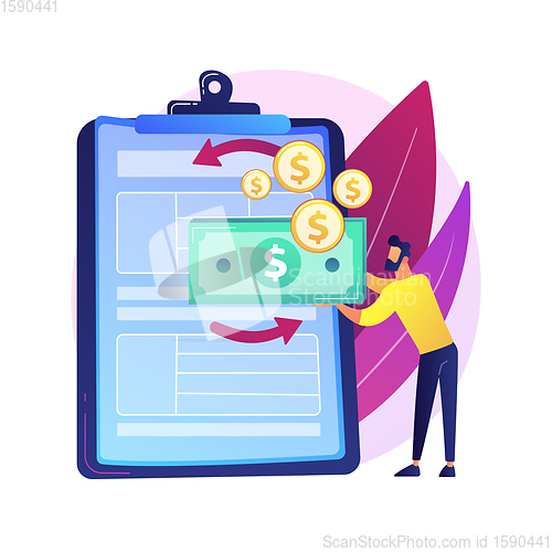 Image of Remittance money vector concept metaphor