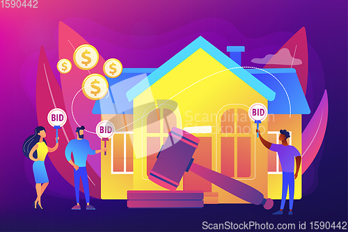 Image of Auction house concept vector illustration.