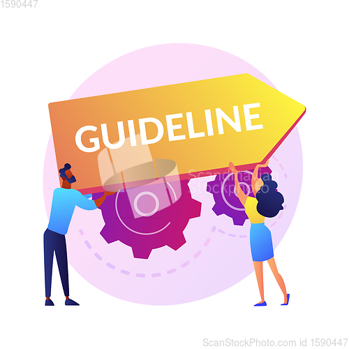 Image of Guideline and regulation vector concept metaphor.