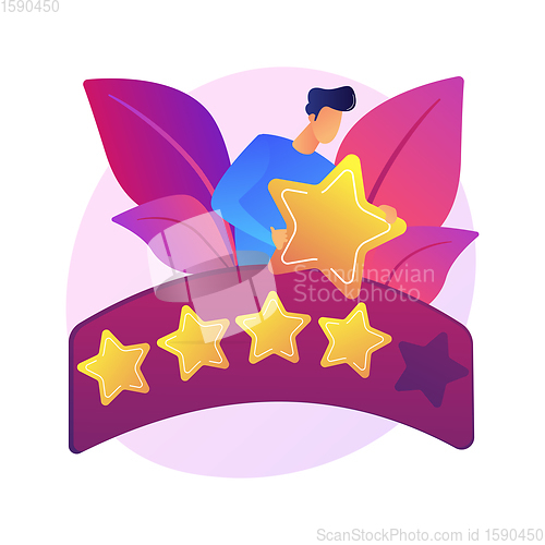 Image of Five star grading vector concept metaphor