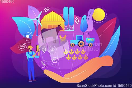 Image of Sustainable agriculture concept vector illustration.