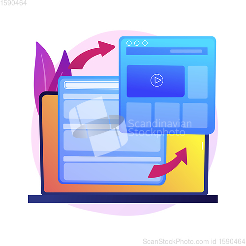 Image of Website responsive design development vector concept metaphor.