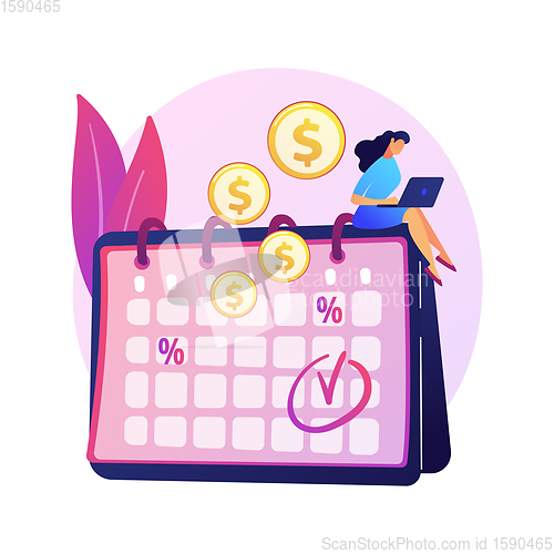 Image of Interest on deposit vector concept metaphor.