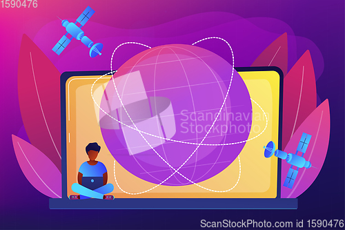 Image of Global web connection concept vector illustration.
